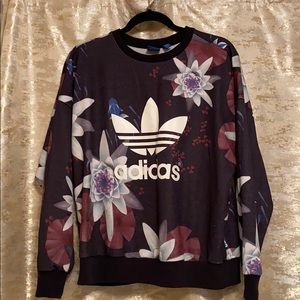 Floral adidas sweater